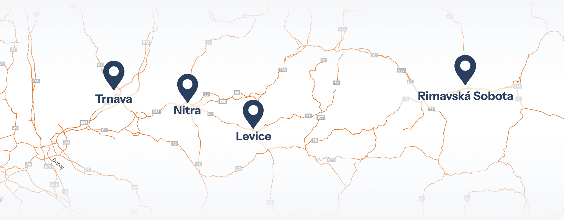 Mapa predajní ERIO na Slovensku